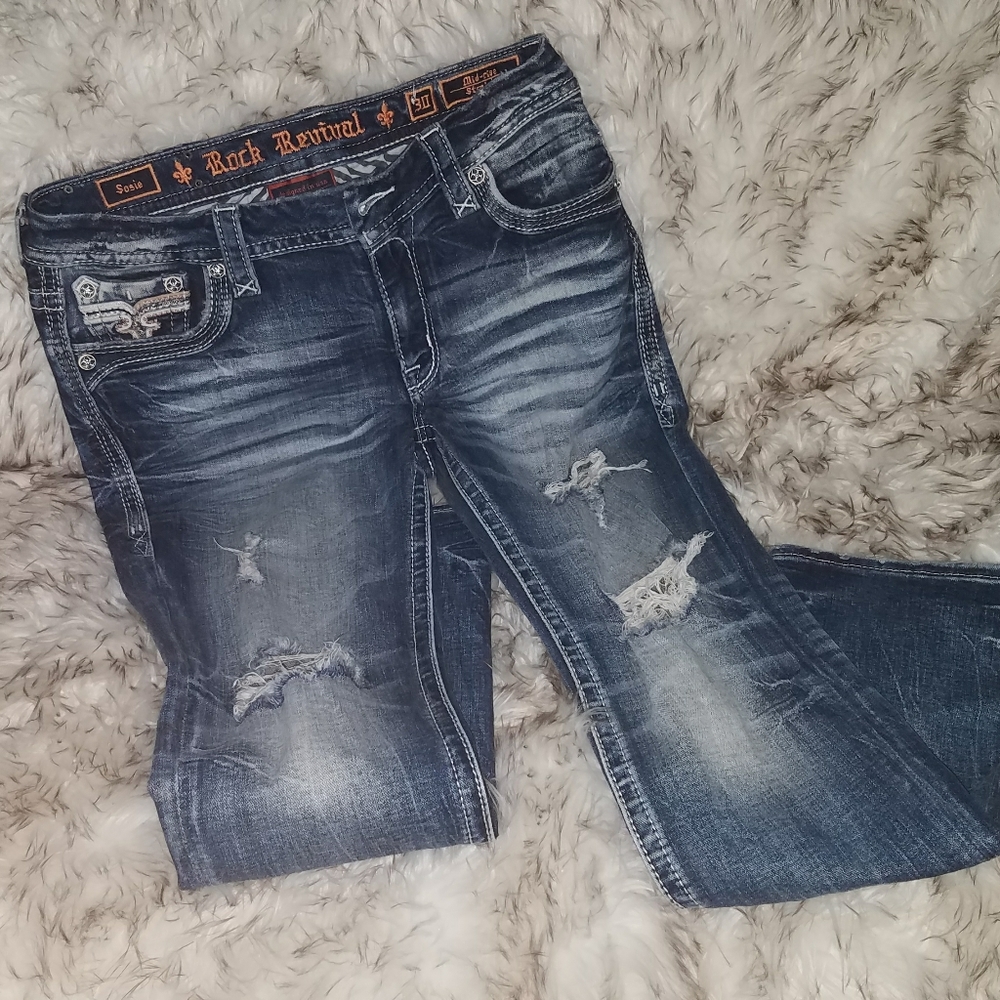 Rock Revival Unisex 30 Waist 30 Inseam.  Worn Once. Paid $175
